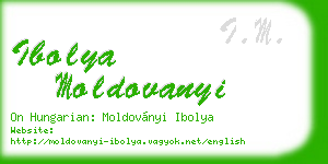 ibolya moldovanyi business card
